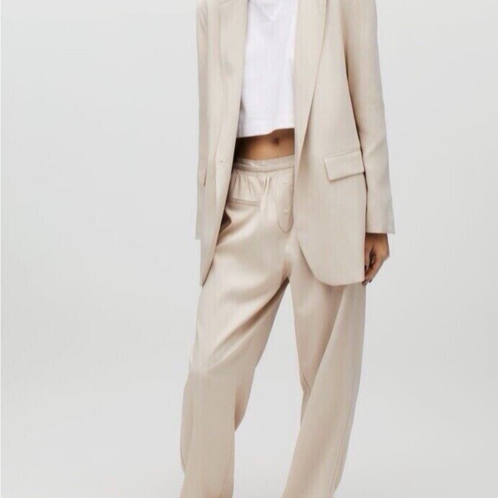 Zara Cream Women's Satin Pants
